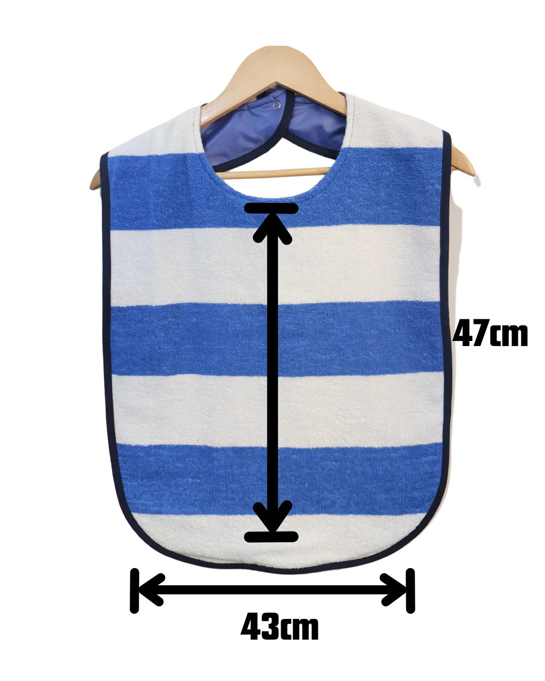 Blue stripe Adult/child bib #Dementia #Disability