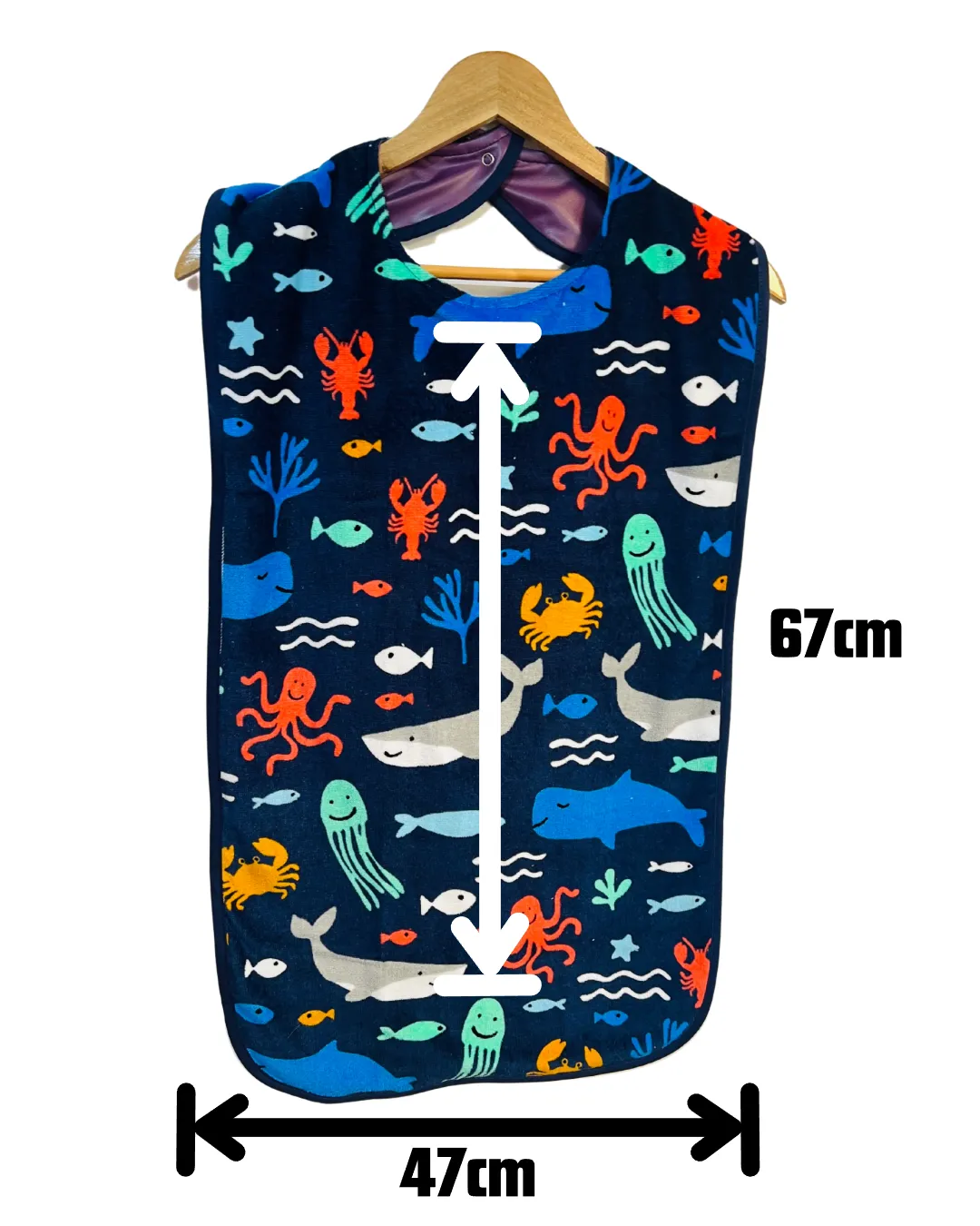 Underwater theme extra long adult bib #Dementia #Disability
