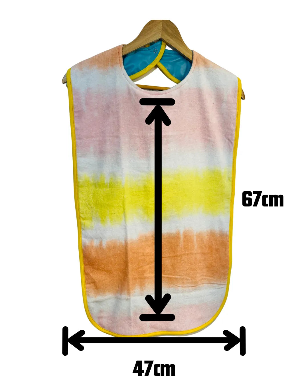 Multi coloured extra long adult bib #Dementia #Disability