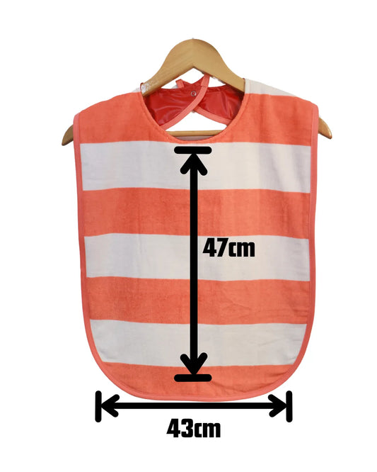 Apricot stripe adult/child bib #dementia #disability