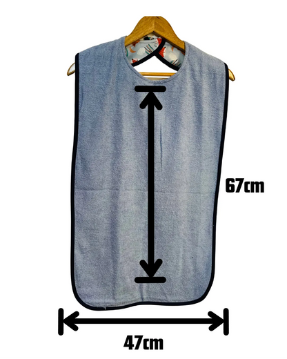 Light blue extra long adult bib #Dementia #Disability