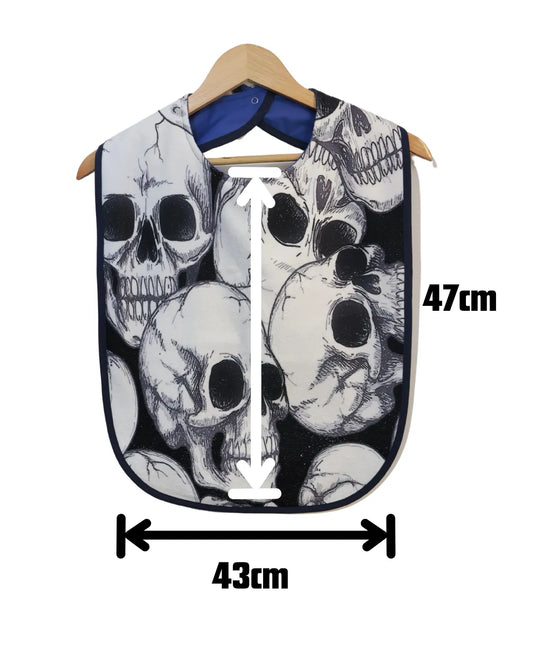 Skulls Adult/child bib #Dementia #Disability