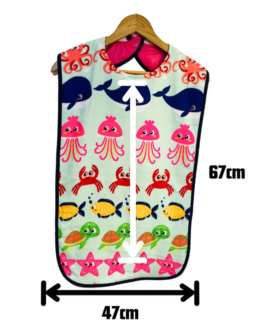 Ocean life Adult bib extra long #Dementia #Disability