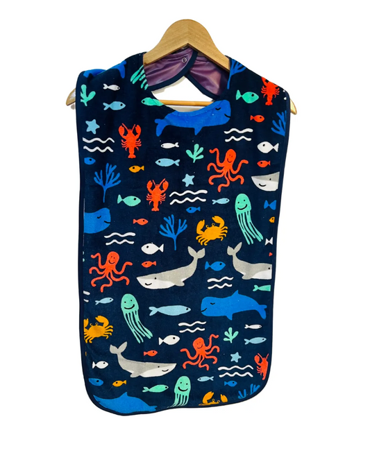Underwater theme extra long adult bib #Dementia #Disability