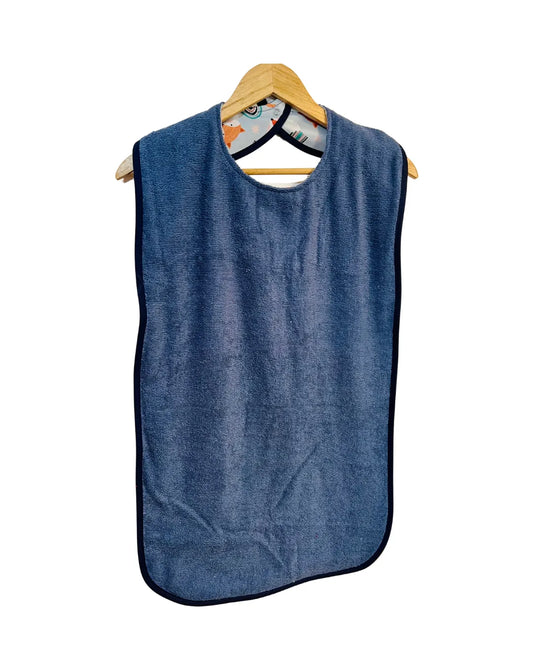 Blue extra long adult bib #Dementia #Disability