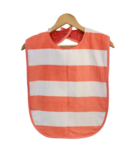 Apricot stripe adult/child bib #dementia #disability