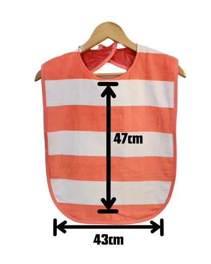 Apricot stripe adult/child bib #dementia #disability
